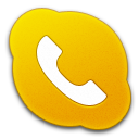 Skype Phone Yellow Icon